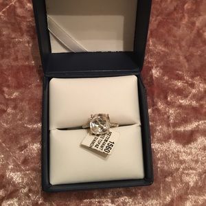 14k Gold White Topaz Ring